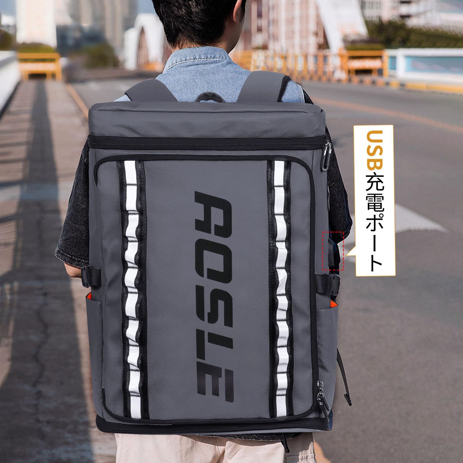 AOSLE] リュックメンズ 盗難防止 耐衝撃 15.6インチPC 3WAY 大容量30