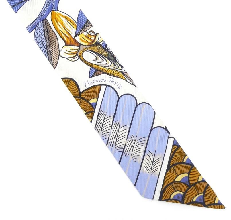 エルメス HERMES スカーフ ツイリー ツリーオブソング エルメス HERMES スカーフ ツイリー ツリーオブソング ブルー系