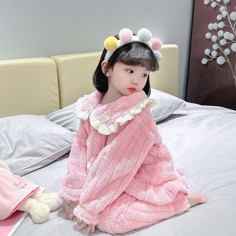 ルームウェア 冬 キッズ 子ども パジャマ 女の子 上下セット 部屋着 寝巻き 子供 厚手 防寒 ふわふわ もこもこ セットアップ あったか