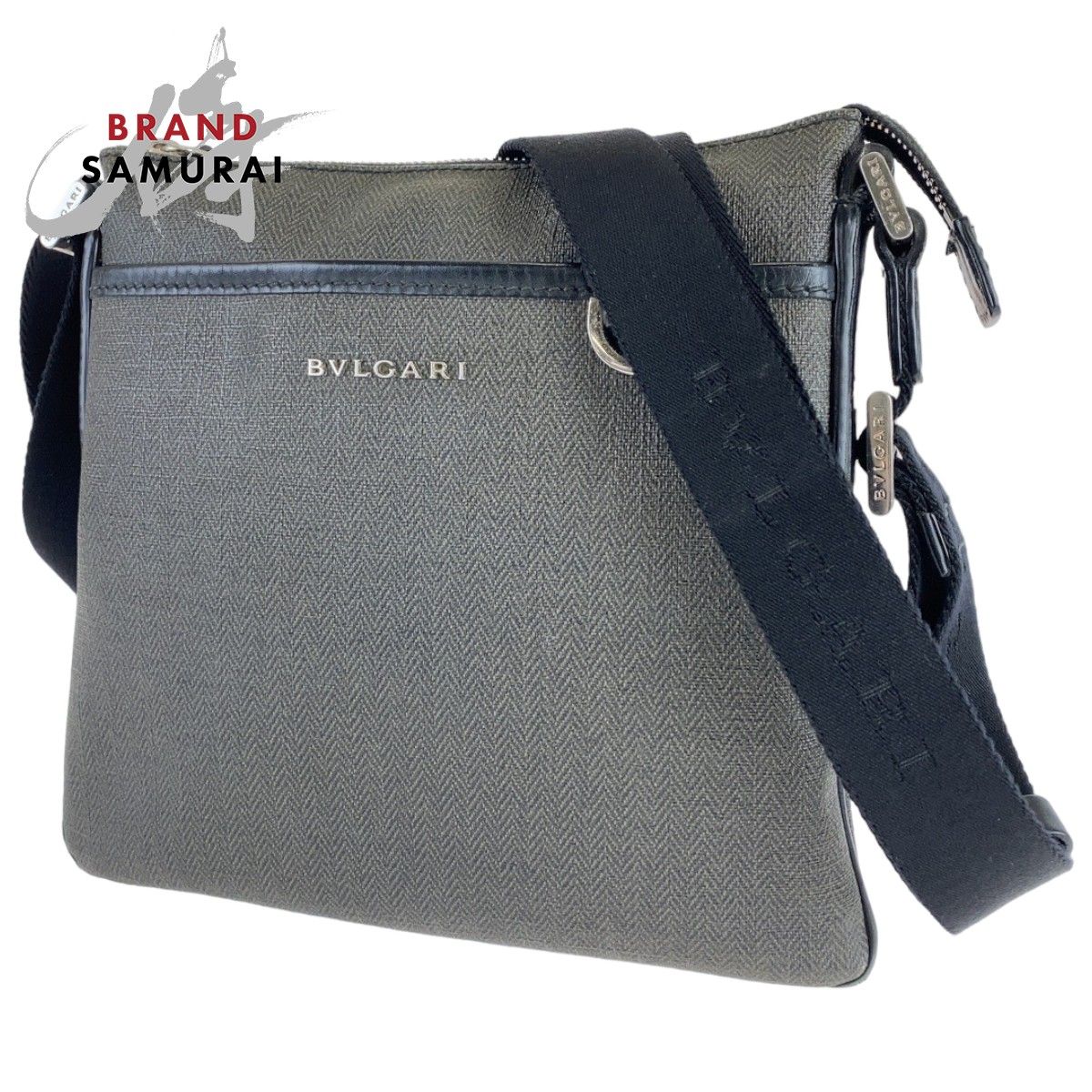 BVLGARI ブルガリ ウィークエンド グレー 灰色 ブラック 黒 レザー 