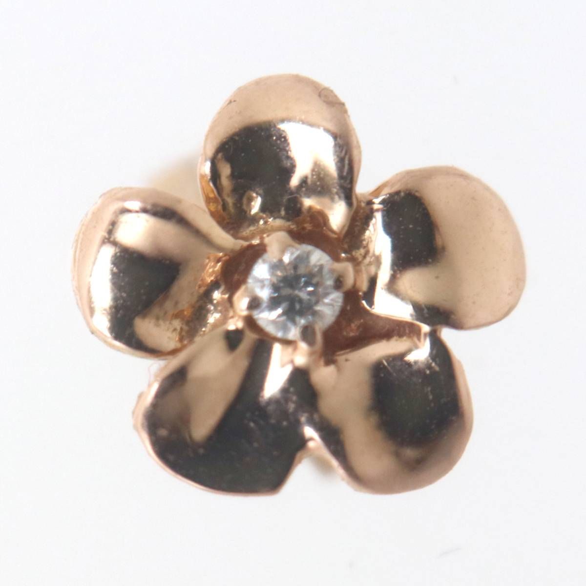 14K×ダイヤモンド 7.5×7.5