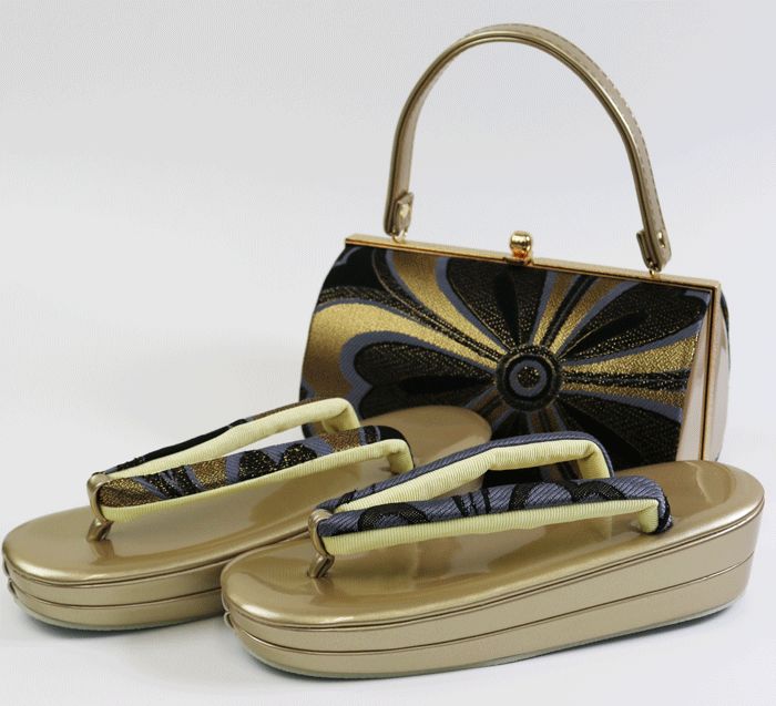 和装用 礼装 佐賀錦 M〜Lサイズ 留袖用 日本製 草履バッグ ゴールド