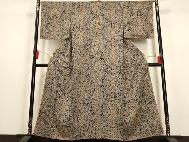 平和屋着物□上質な小紋 正倉院更紗花文 正絹 逸品 未使用 AAAU1056iu  