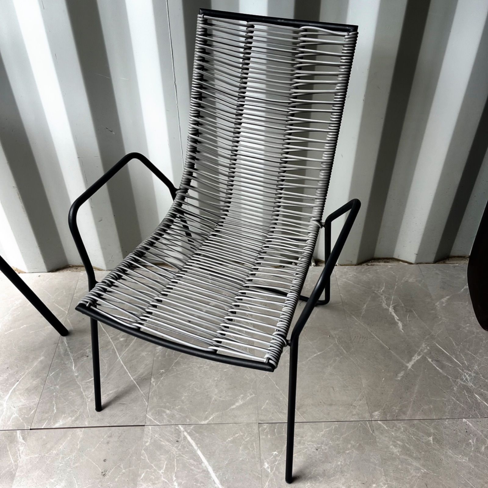 取付無料！ボーコンセプト エルバ ガーデン 円形テーブル&アームチェア