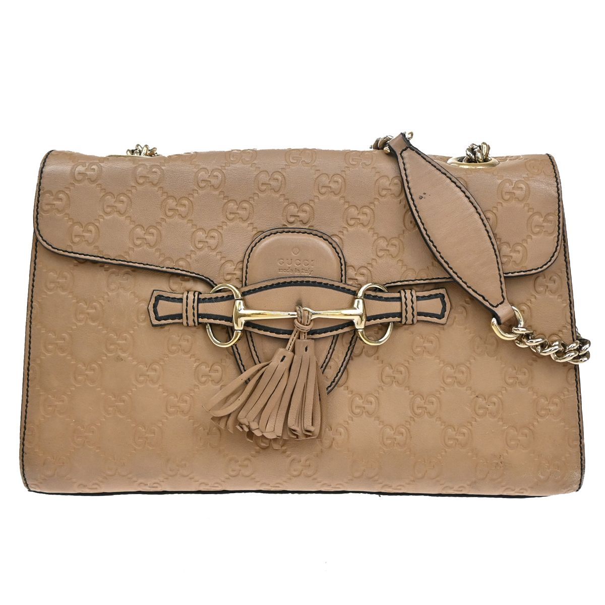 GUCCI グッチ ロゴ ショルダーバッグ エミリー グッチシマ GGパターン 