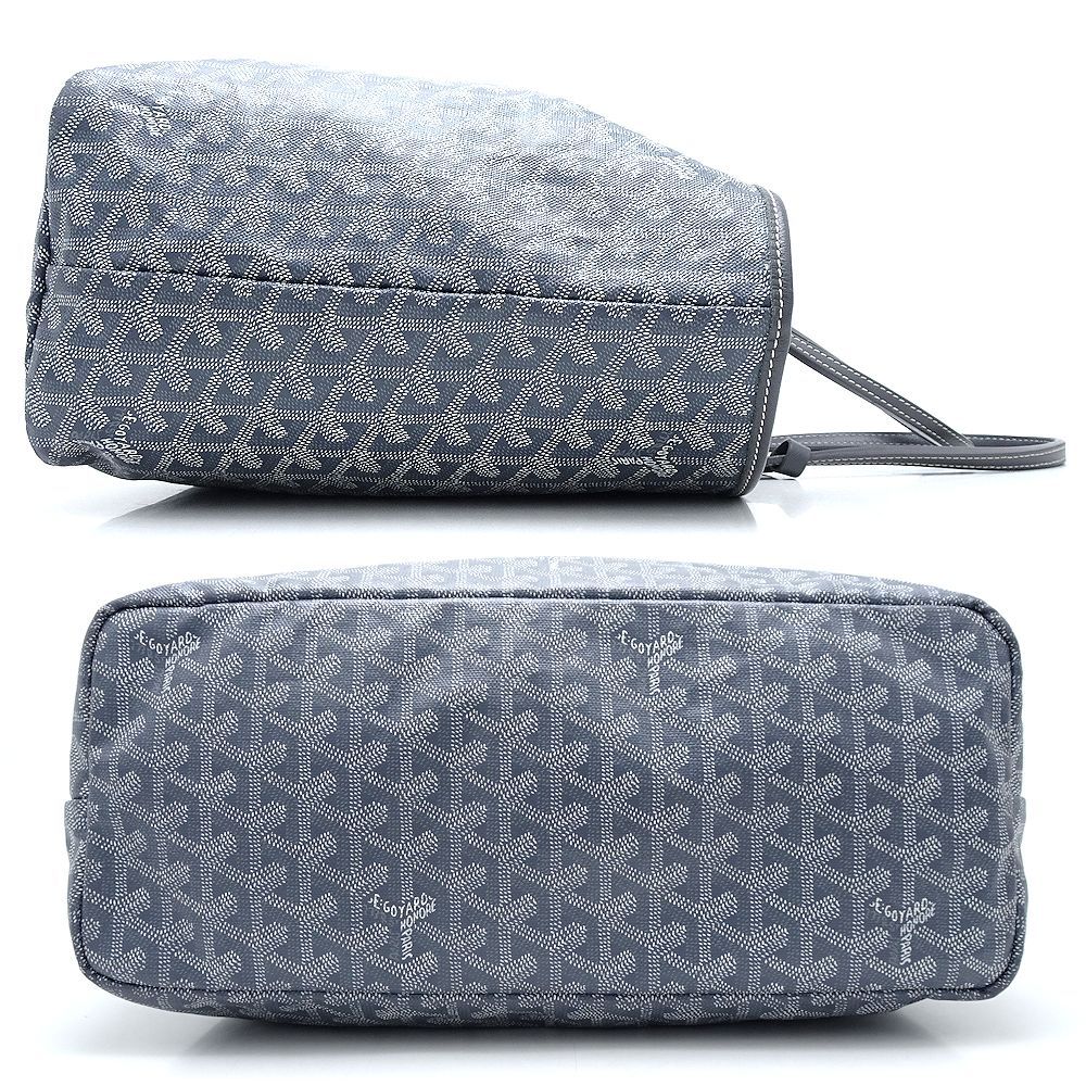 GOYARD ゴヤール サンルイPM トートバッグ PVCxレザー グレー/350881  