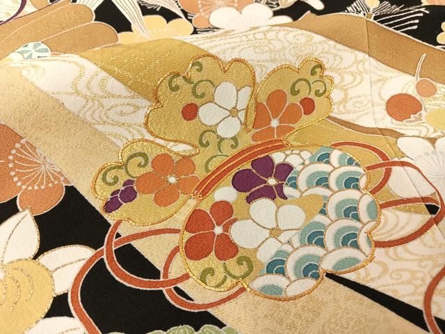 HK✺美品 正絹 銀通し 金駒刺繡 鞠 モノトーン トール 振袖A1712 KIMONO ARCH - 商品一覧 | やまとオンラインストア