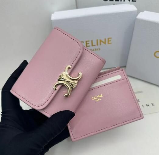 本日限定価格✨CELINE セリーヌ 財布 三つ折り財布 トリオンフ ピンク