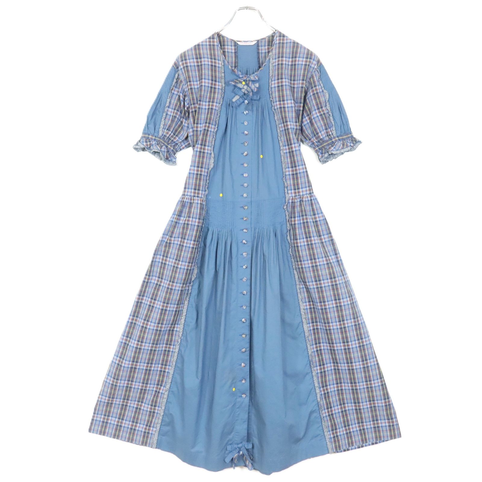 【新品未使用】ワンダフルワールド カネコイサオ パッチワーク ワンピース ワンダフルワールド カネコイサオ☆パッチワーク♪ローンワンピース