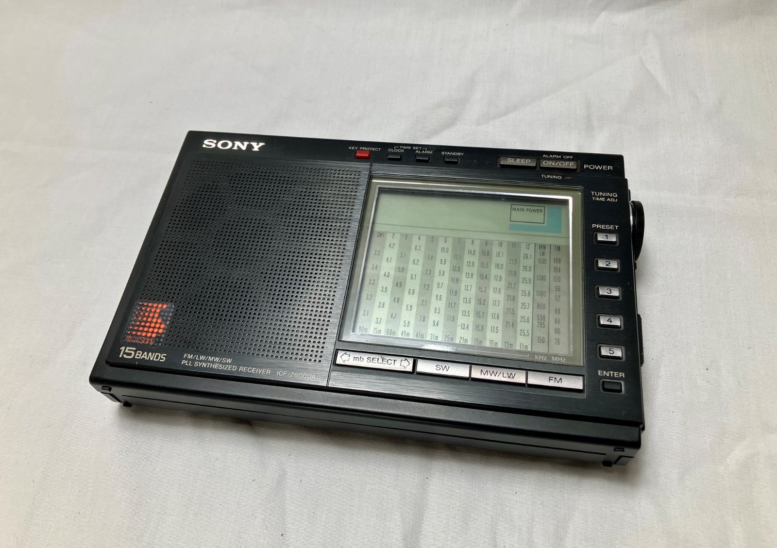 質Banana ジャンク品 SONY|ソニー シンセサイザーレシーバー ICF-7600DA ケース 説明書付