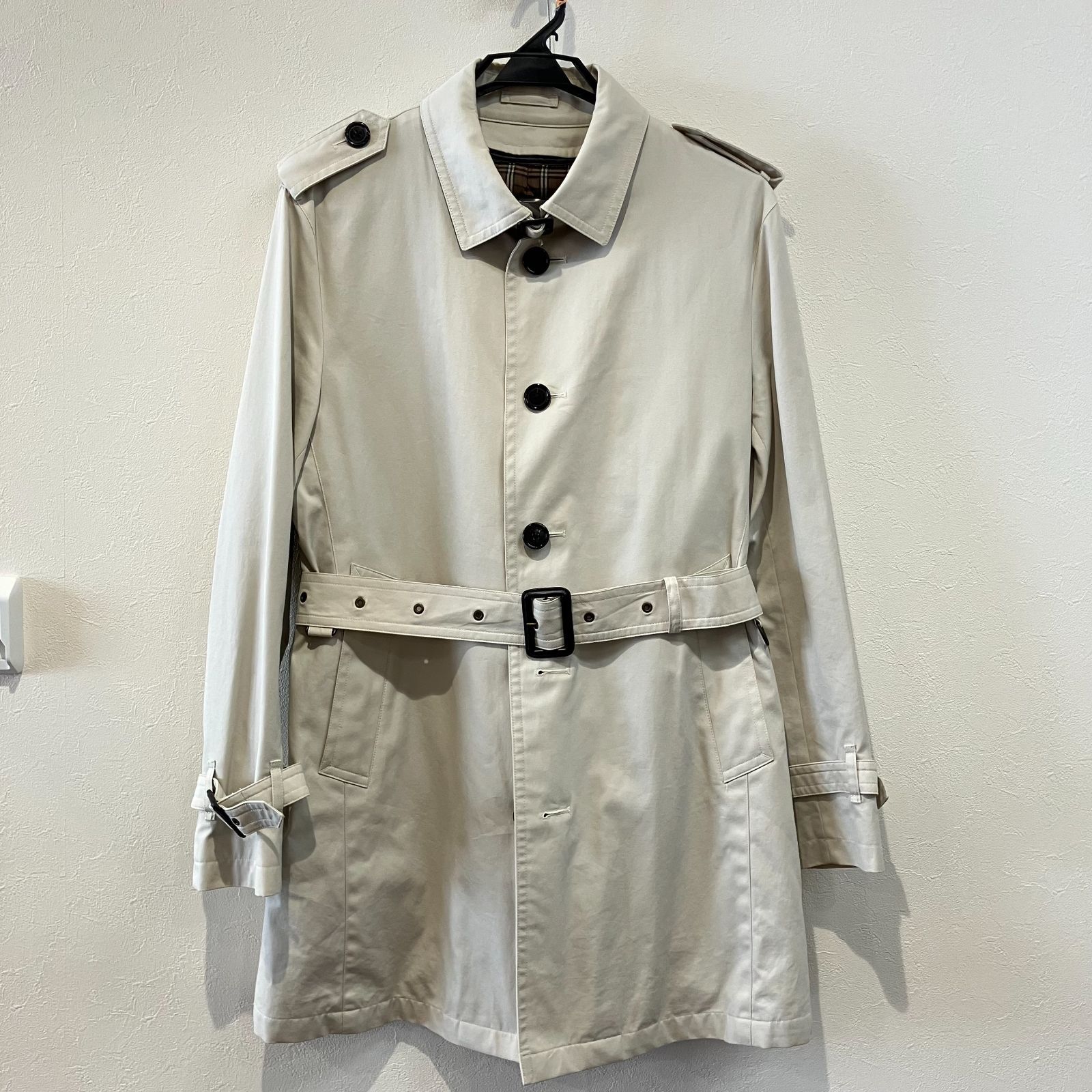 BURBERRY BLACK LABEL ブラック トレンチコート Lサイズ バーバリー