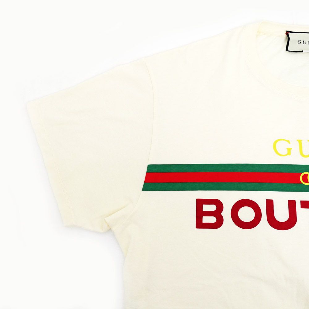 GUCCI ロゴプリント Tシャツ クリーム色