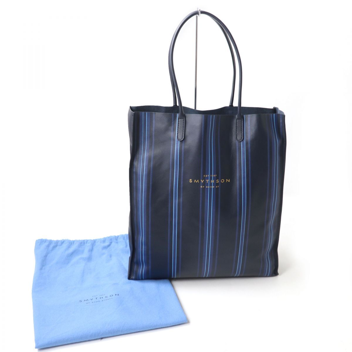 【極美品】Smuthon スマイソン トートバッグ ネイビー オールレザー 紺 極美品】Smuthon スマイソン トートバッグ ネイビー オールレザー 紺