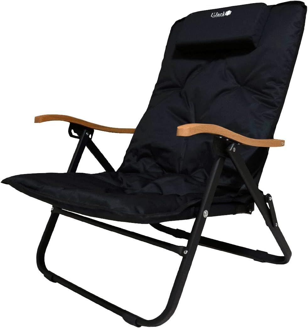 UJack ユージャック　難燃 リクライニング ローチェア　ブラック UJack(ユージャック) 難燃リクライニング ローチェア UJack(ユー