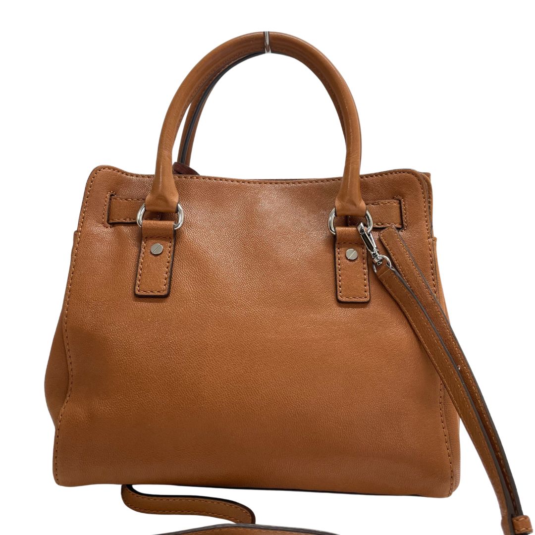 美品☆マイケルコース☆ チェーンショルダーバッグ ブラウン レザー ◇美品【MICHAEL KORS マイケルコース】チェーンショルダー
