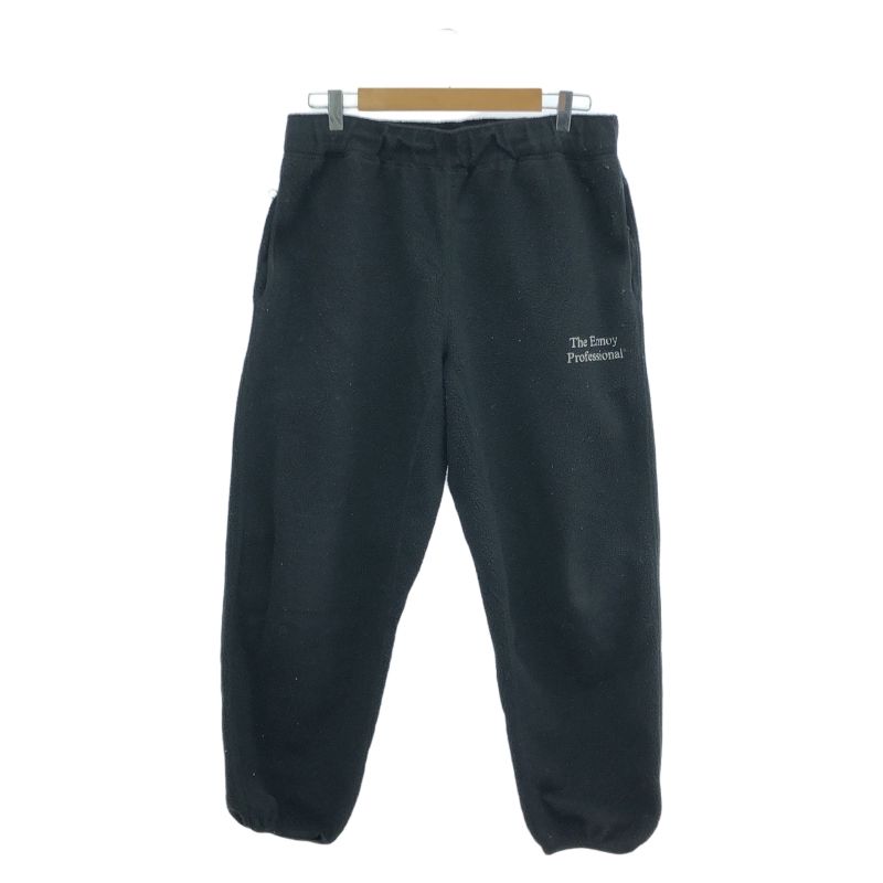 希少22AW 　ennoy フリース　パンツ　黒×白 ennoy フリースパンツ サイズL ブラック