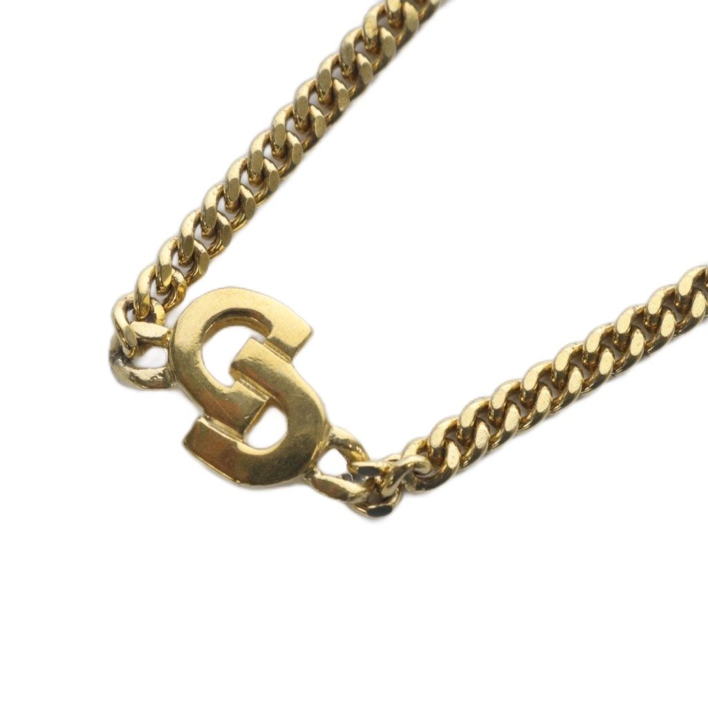 美品 ディオール ゴールドチェーンネックレス CDロゴ 喜平 ユニセックス ディオール Dior ヴィンテージ CDロゴ 喜平チェーン ネックレス