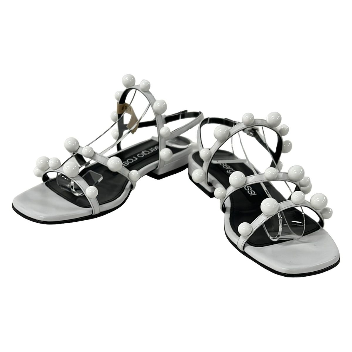 sergio rossi セルジオロッシ サンダル 35 1 2 レディース - 白 レザー