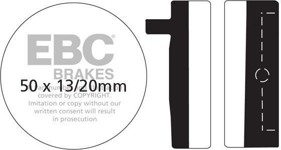 EBCブレーキ UK製ケブラー オーガニックFAシリーズ ブレーキパッド フロント左側用 | FA012