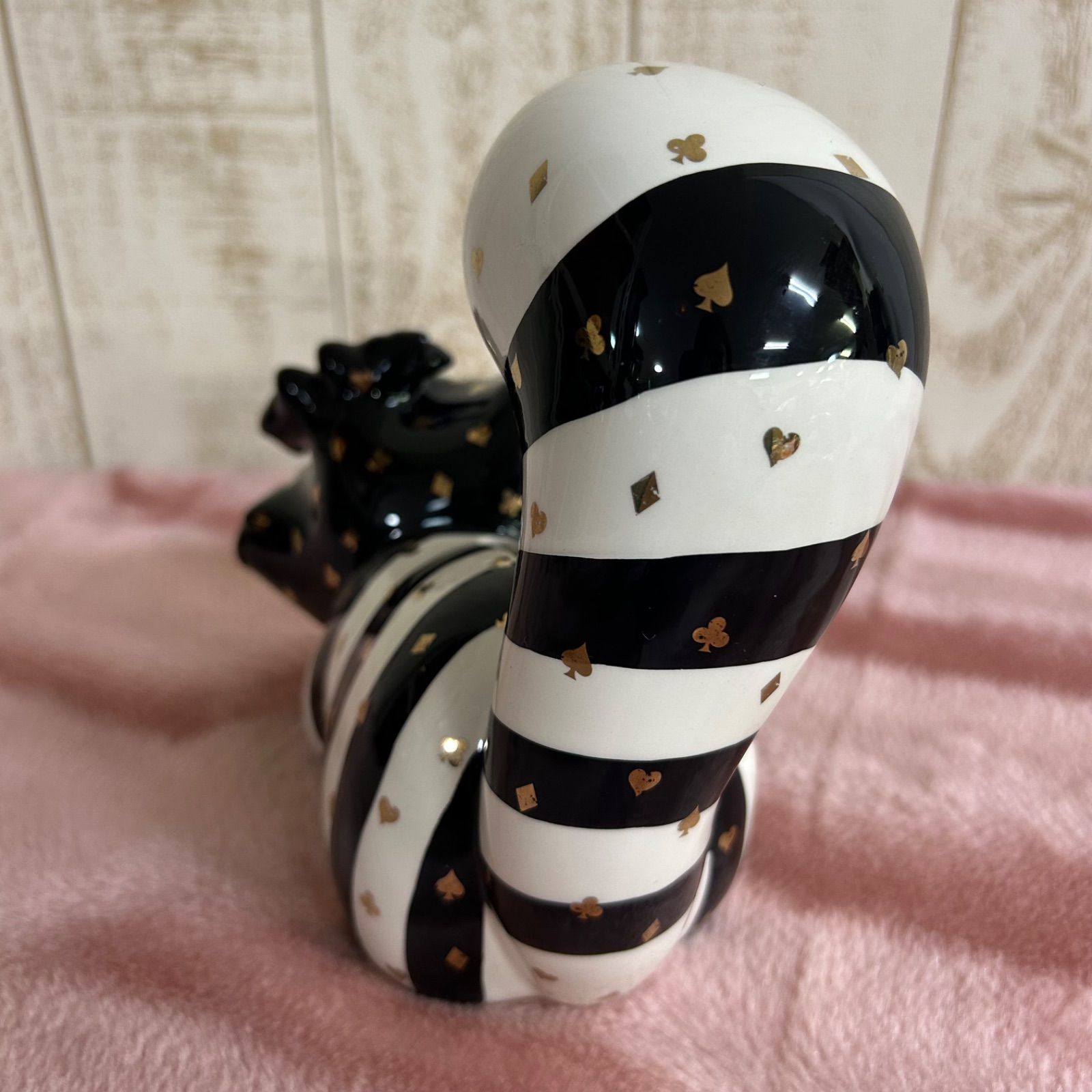 ディズニー　不思議の国のアリス　チェシャ猫　陶器　貯金箱　レア　希少 ☆チシャネコ☆陶器貯金箱 不思議の国のアリス ディズニー
