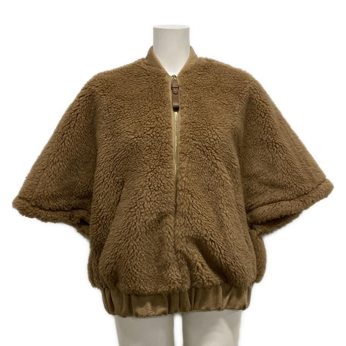 Max Mara マックスマーラ ポンチョ サイズSM レディース ブリオゼ|テディベア 24247360626 ブラウン 秋|冬 シルク