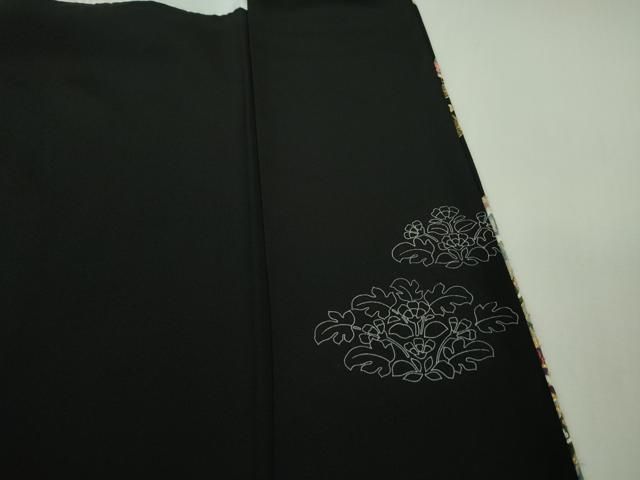 加賀友禅 小田美知代 黒留袖 落款入 仮絵羽 未仕立て品 正絹 八掛付き 加賀友禅 小田美知代 黒留袖 落款入 仮絵羽 未仕立て品 正絹 八掛付き