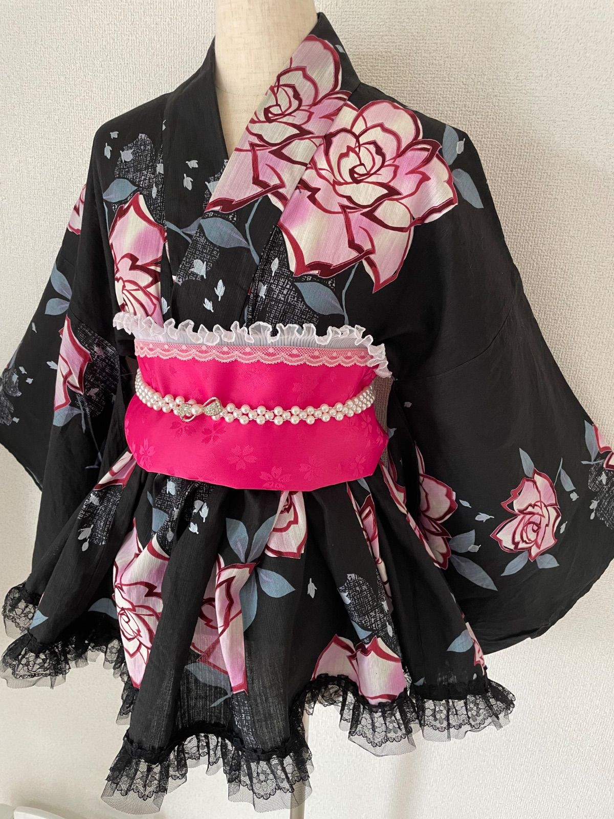 大人の薔薇ギャル宣言?】浴衣ドレス Amazon.co.jp: 浴衣ドレス 160