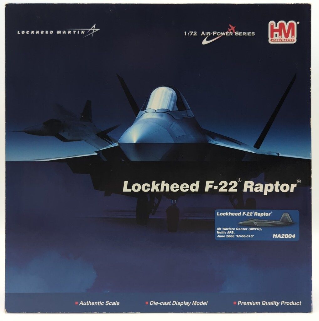 HOBBY MASTER 1/72Air Power Series F-22ラプター アメリカ空軍 第57試験航空群 第422試験評価飛行隊 HA2804