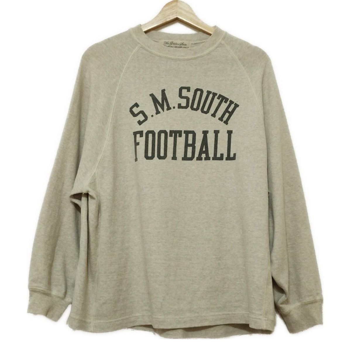 REMI RELIEF レミ レリーフ トレーナー サイズM レディース - ベージュ×ダークグレー 長袖