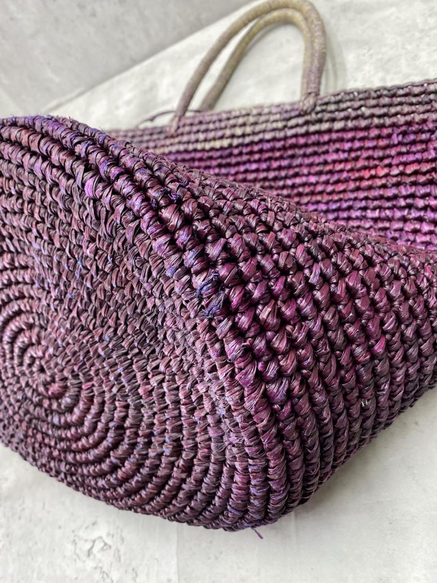 SENSI STUDIO センシスタジオ カゴ バッグ 紫 □□◎レディース