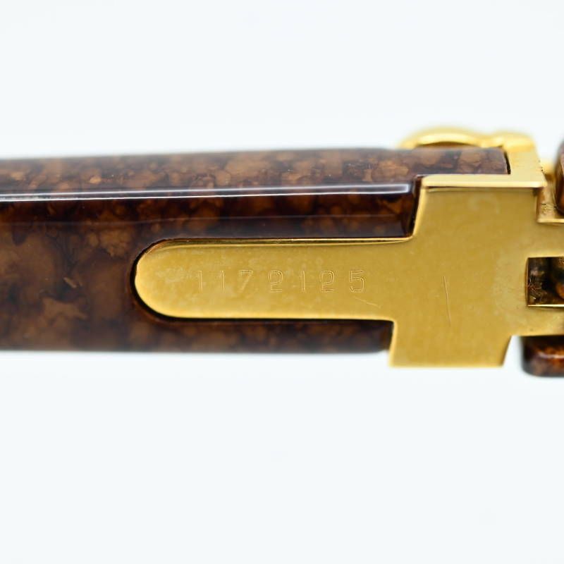 Cartier カルティエ トリニティ ウッド調 セルフレーム サングラス  