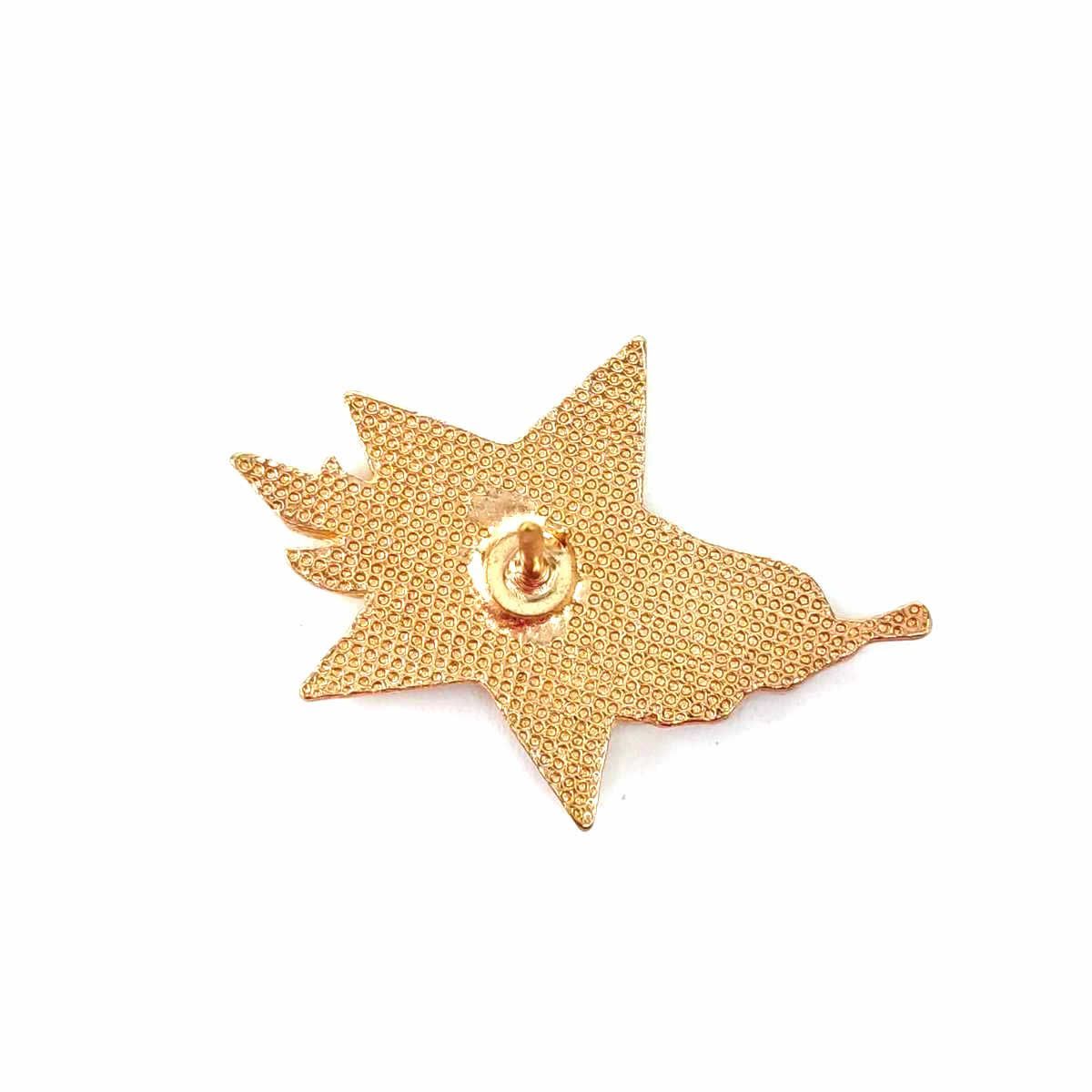 ソ連 ソビエト ピンバッジ 星 葉 レッド 3.6cmX2.5cm 社会主義