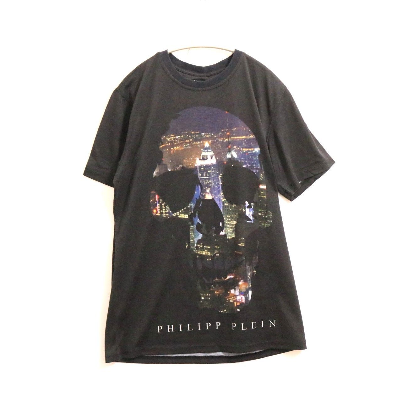中古A】Philipp Plein フィリッププレイン L メンズ 半袖Tシャツ 黒 