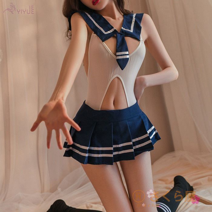 セーラー服 コスプレ セクシー スクール水着 海軍風 過激 制服 ベビードール ミニスカート Tバック JK レディース 女子高生 仮装 可愛い プレゼント 寝間着 撮影dmeier32