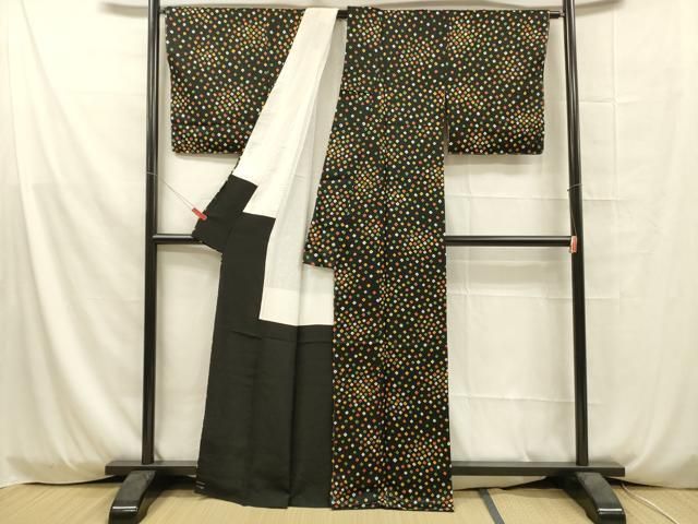 平和屋着物□上質な小紋 総絞り 辻が花 舞蝶文 正絹 逸品 DAAU8599zy