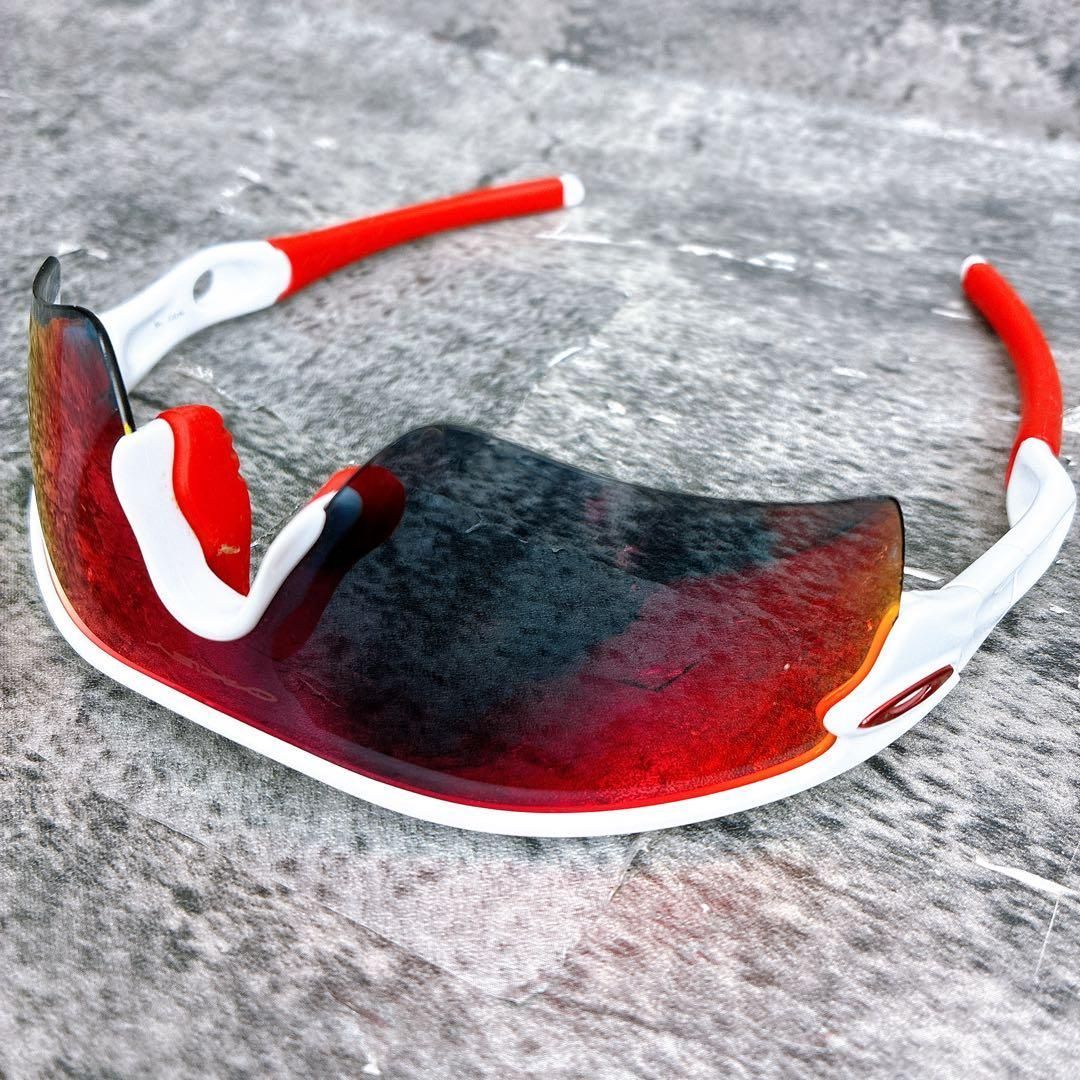 情報が満載。 oakley スポーツ サングラス レーダー ホワイト レッド 人気カラー 【人気新作】
