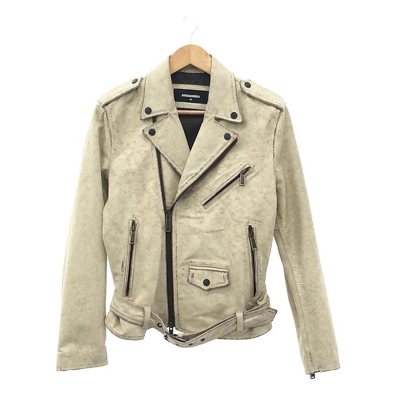 ディースクエアード DSQUARED2 ジャケット レザー ダウン 本革 38