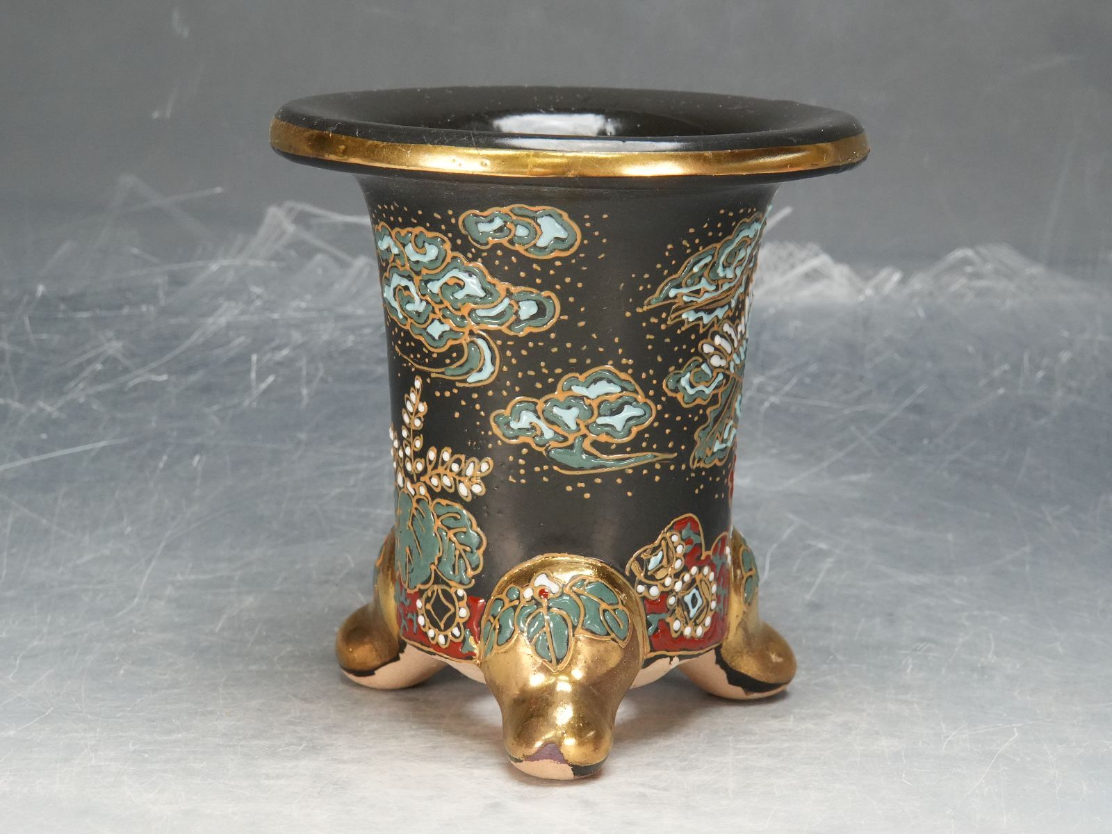 石井盆栽 鳳凰図 蘭鉢 誠勲堂作 薩摩写し 万年青鉢 p-109 STEELWINDOWSANDDOORS_COM