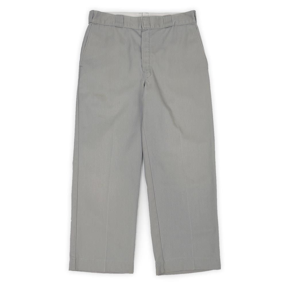 エルエルビーン L.L.Bean × Dickies 80s 80年代 ディッキーズ 874型 ワークパンツ MADE IN USA アメリカ製 別注 Wネーム OEM 珍品 ヴィンテージ 古着 メンズ ライトグレー W35【中古】