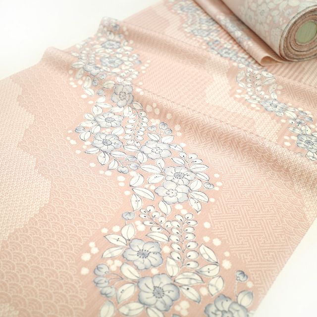 新品未使用】薄いピンク 辻が花 正絹 着物反物