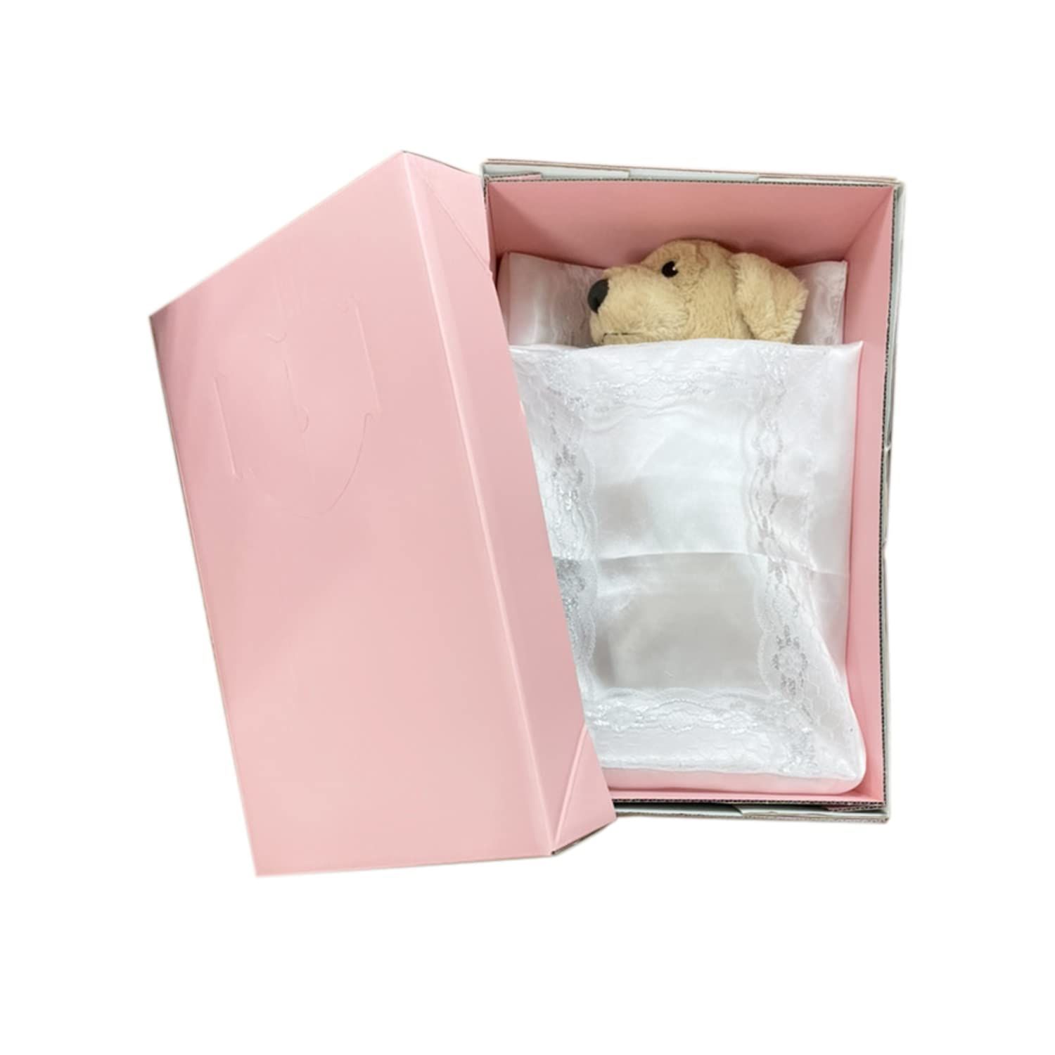 手元供養 仏壇 仏具 メモリアル工房 響 ペット葬儀 ペット棺 ペット火葬 お見送りお布団 Sサイズ セット ピンク 小型犬 猫 ウサギ 小動物向き