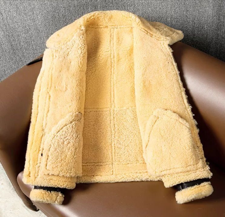 冬季 フライトジャケット ムートンコート 本革ラムレザー 防寒服 シープスキン 毛皮一体 保温性抜群 KANDAIZUMI_COM