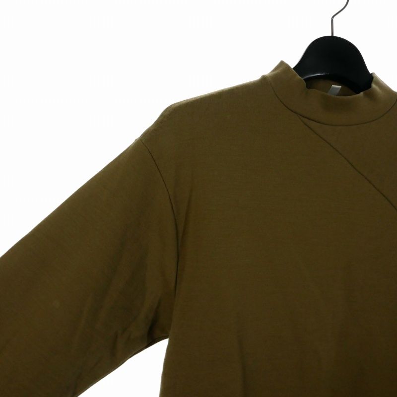 ハイク HYKE モックネック ニットカットソー 長袖 無地 1 カーキ レディース HYKE - ハイク HYKE モックネック ニットカットソー 長袖 無地 1