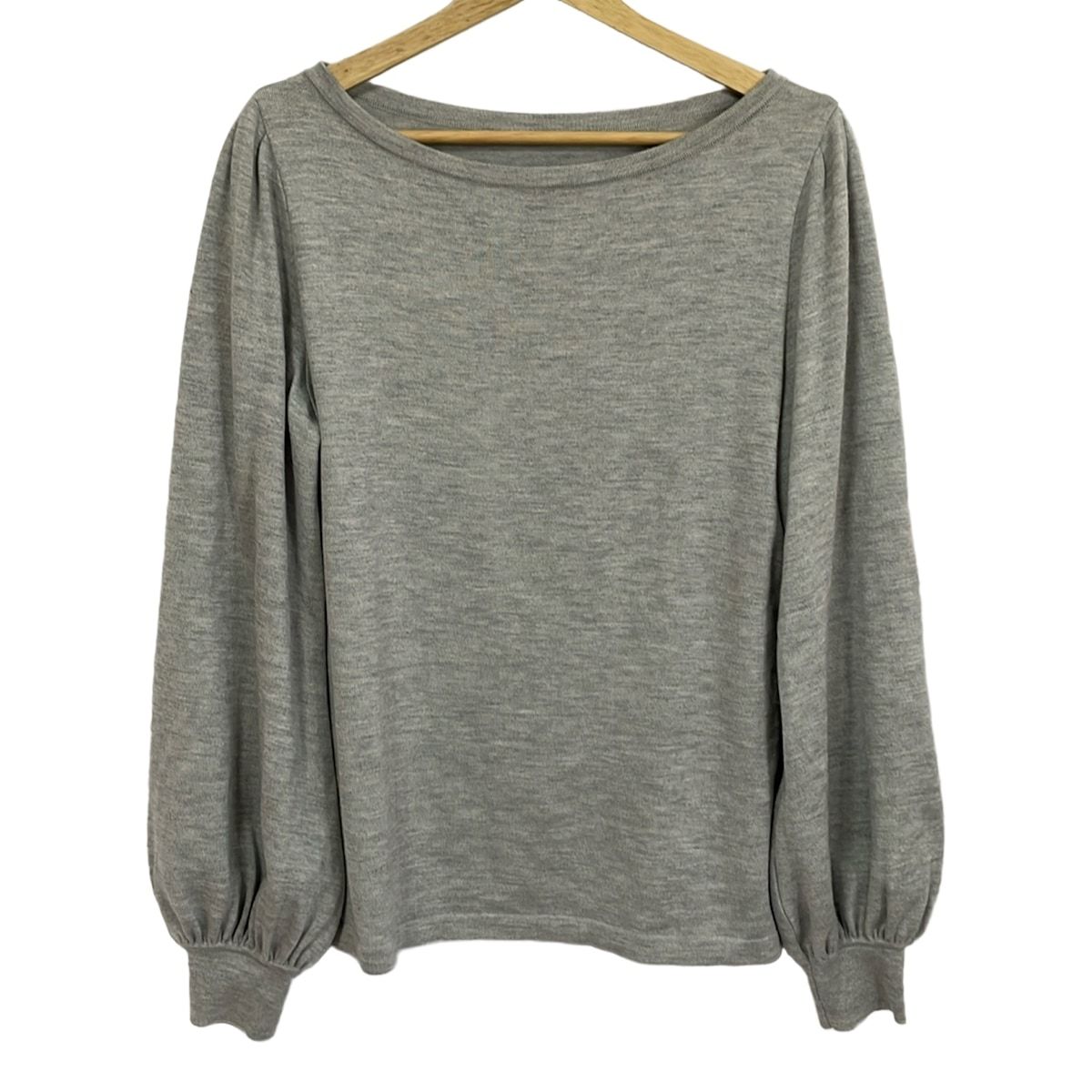 FOXEY フォクシー 長袖セーター サイズ42 L レディース - 40181 グレー カシミヤ シルク混