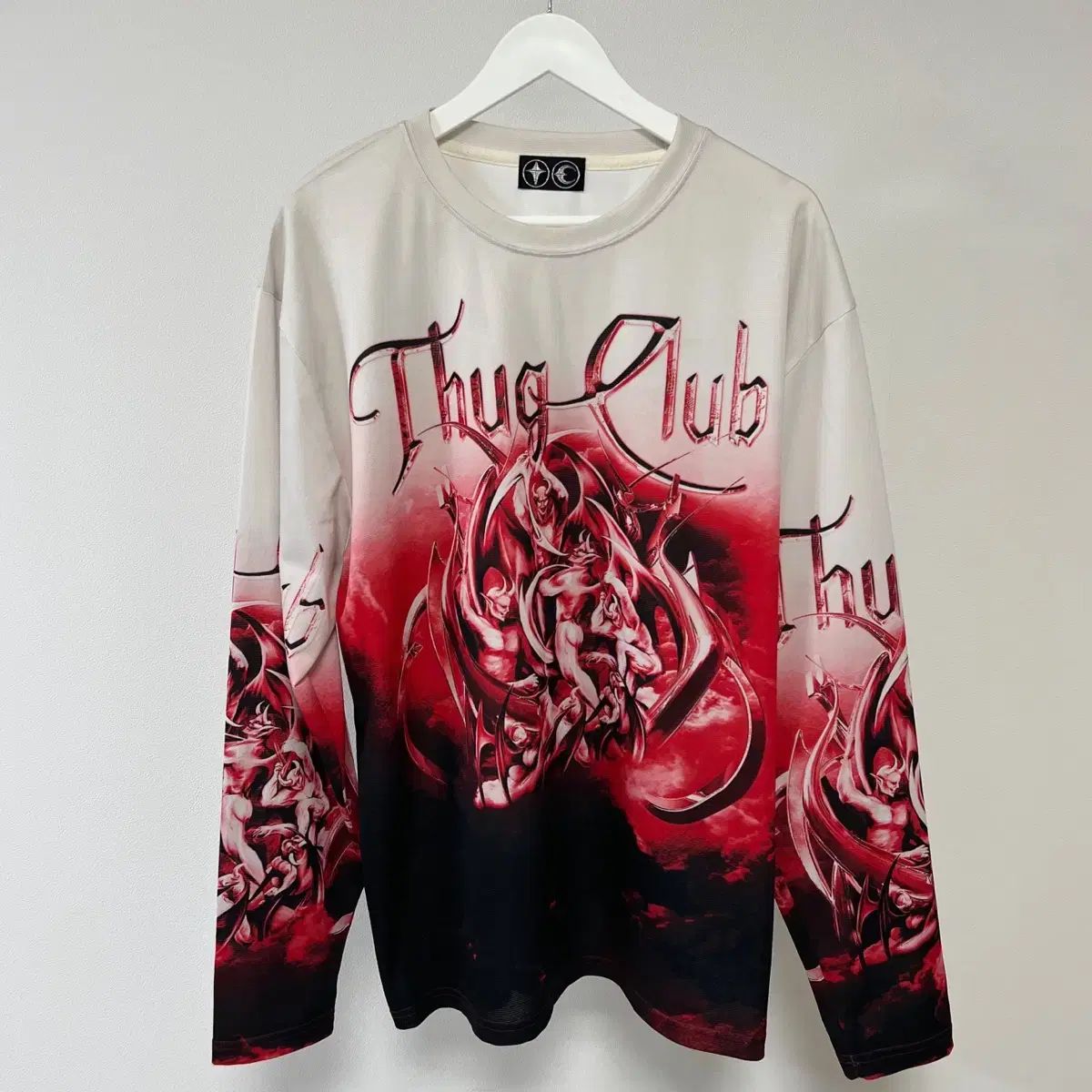 3 Thug Club サグクラブ 悪魔 長袖 ロングスリーブ レッド