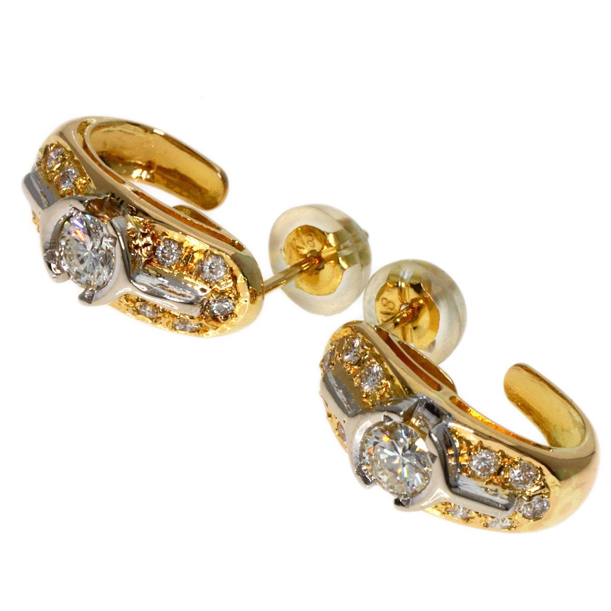 計2.8ct 天然ダイヤモンドピアスほんのりブラウン