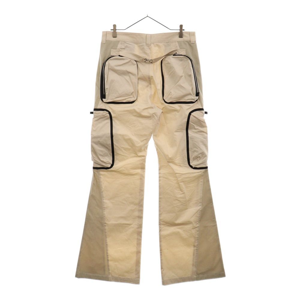 FFFPOSTALSERVICE (トリプルエフポスタルサービス) FLARE CARGO PANTS フレアカーゴパンツ メッシュ切替  ロングトラウザー ベージュ - メルカリ