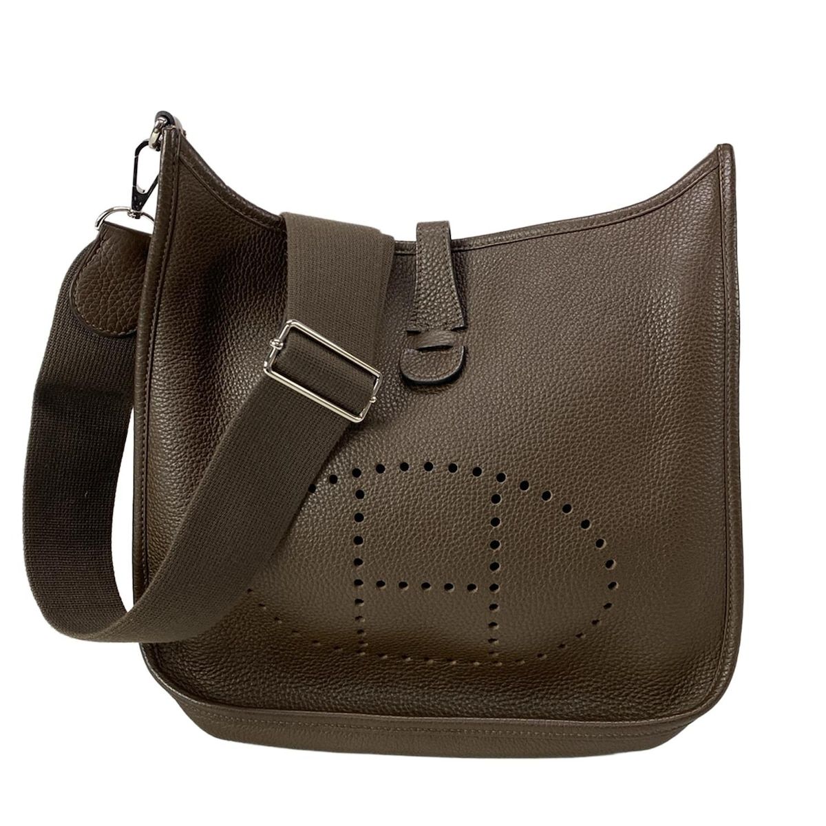 HERMES エルメス ショルダーバッグ エブリントロワPM ダークブラウン シルバー金具