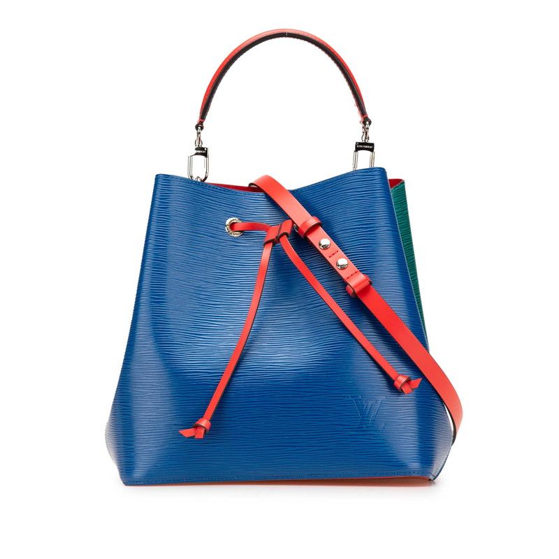 ルイ ヴィトン エピ ネオノエ ハンドバッグ ショルダーバッグ 2WAY M55395 ブルー グリーン レッド レザー レディース LOUIS VUITTON 222-11986