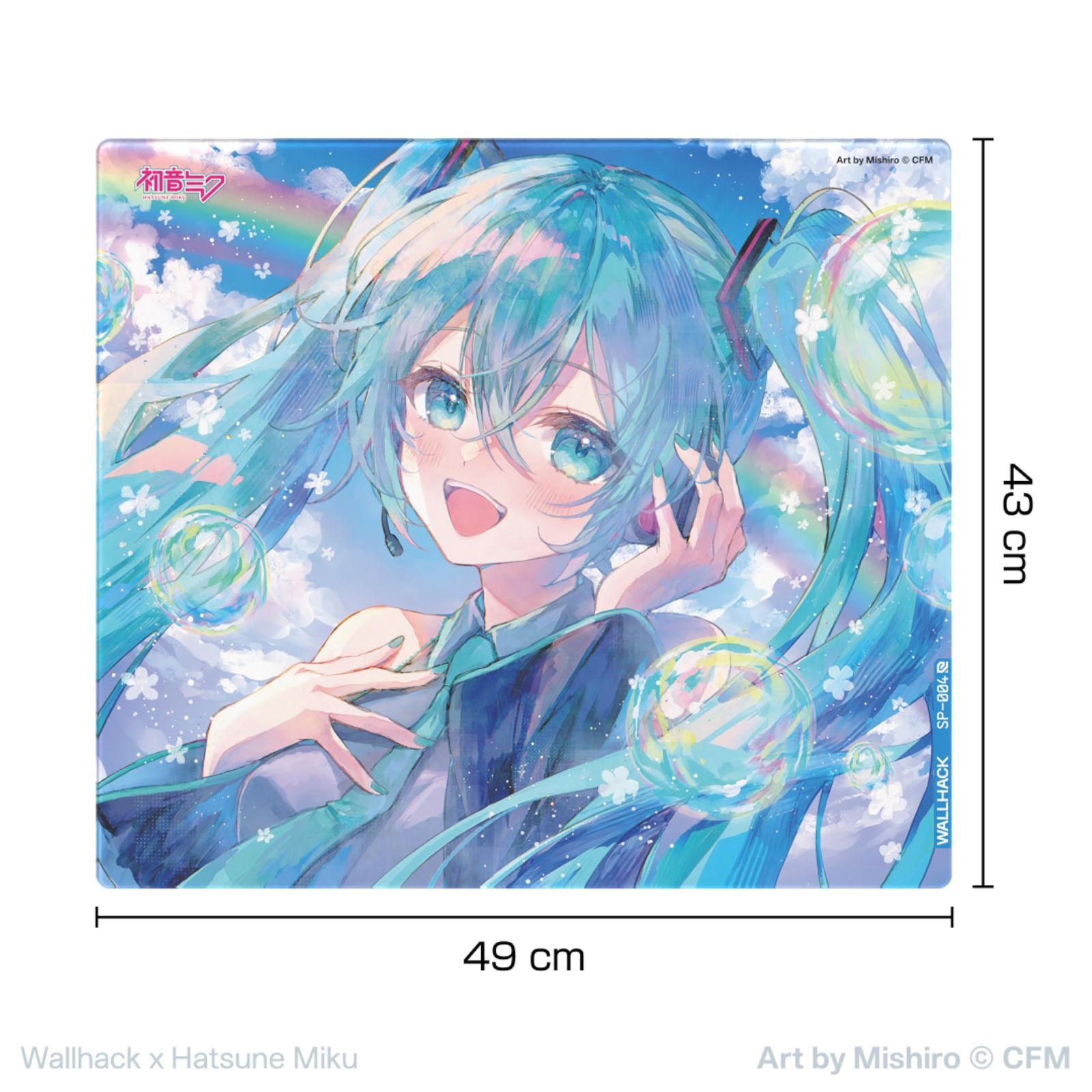新着商品】Wallhack × 初音ミク ガラス製ゲーミングマウスパッド